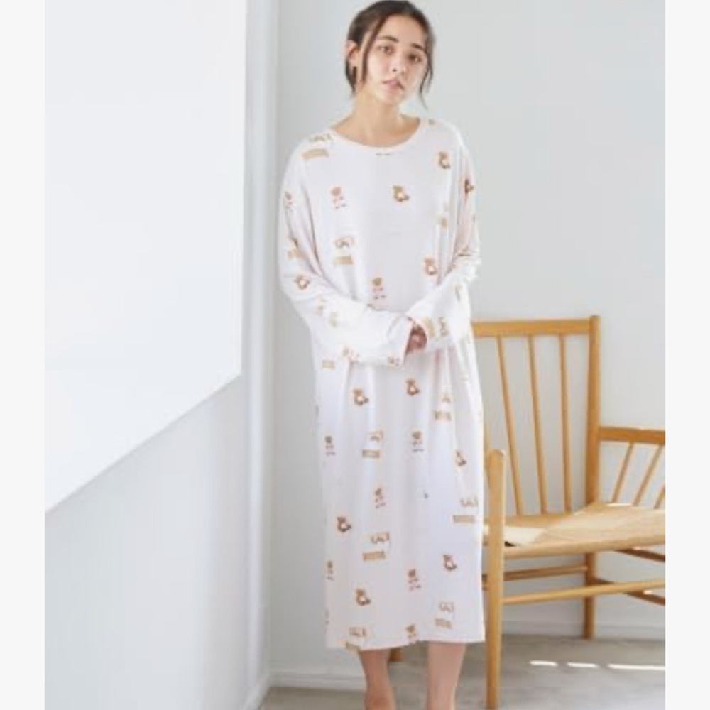 gelato Pique Teddy Bear Print Nightgown